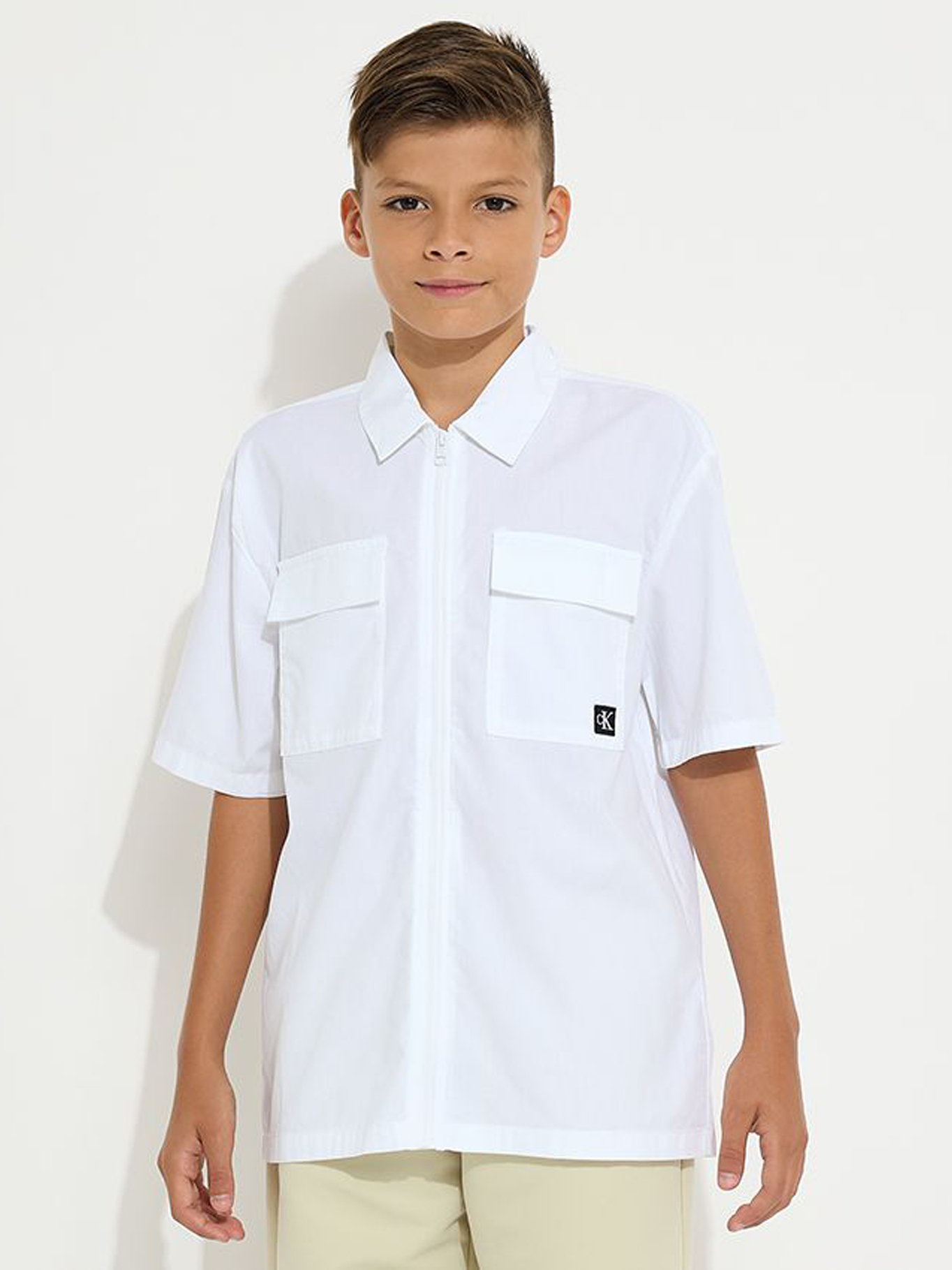 CAMISA ALGODÓN NIÑO CALVIN KLEIN POPELINE - 1