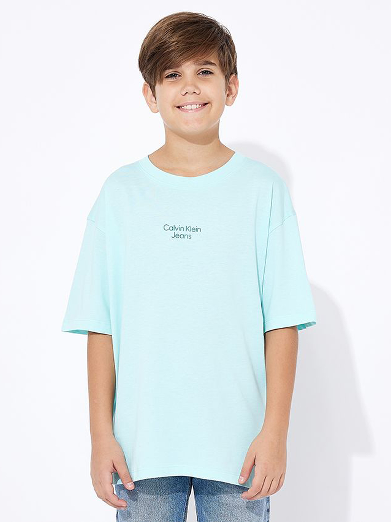POLERA ALGODÓN NIÑO CALVIN KLEIN SERENITY - 1