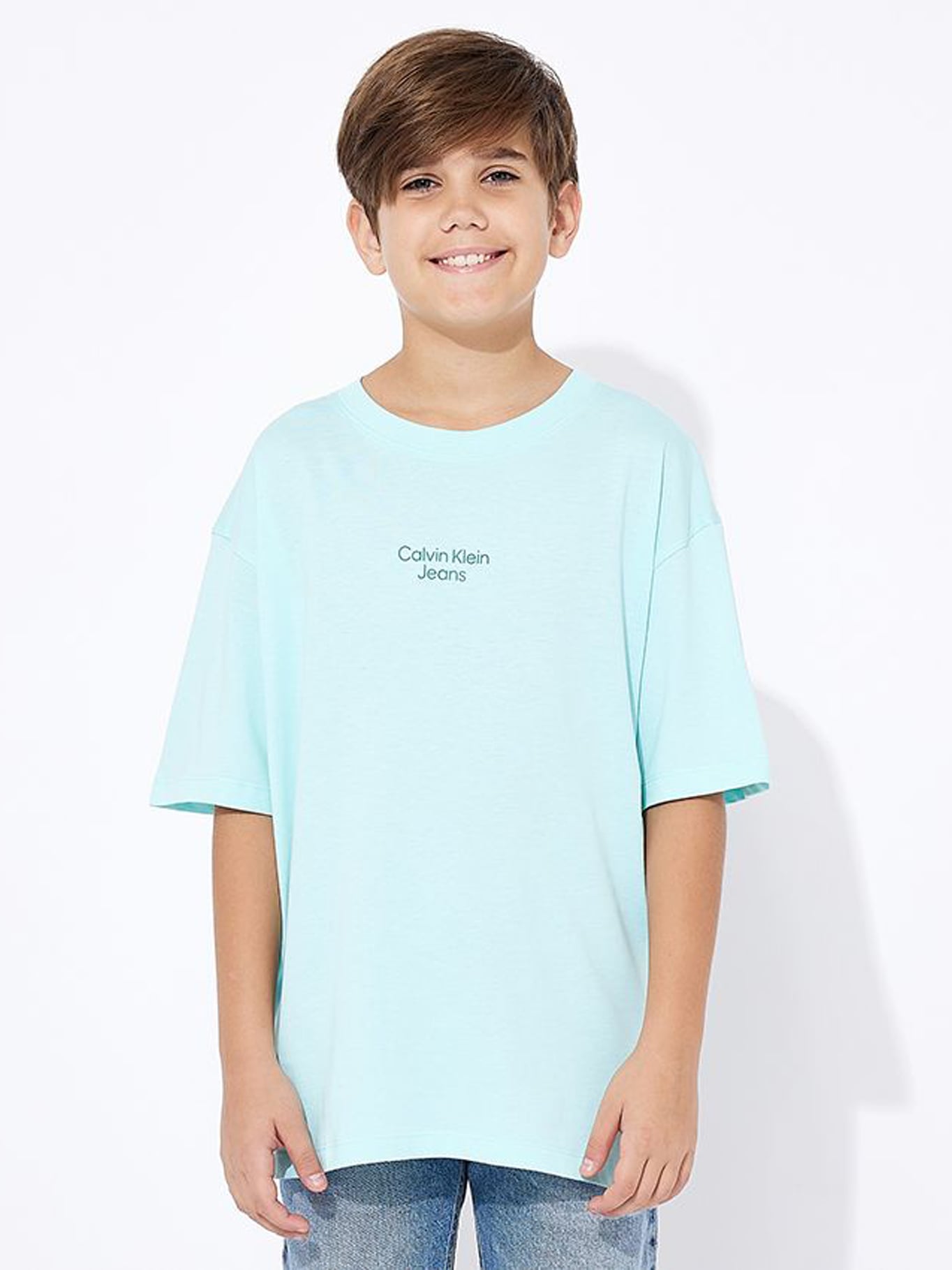POLERA ALGODÓN NIÑO CALVIN KLEIN SERENITY - 1