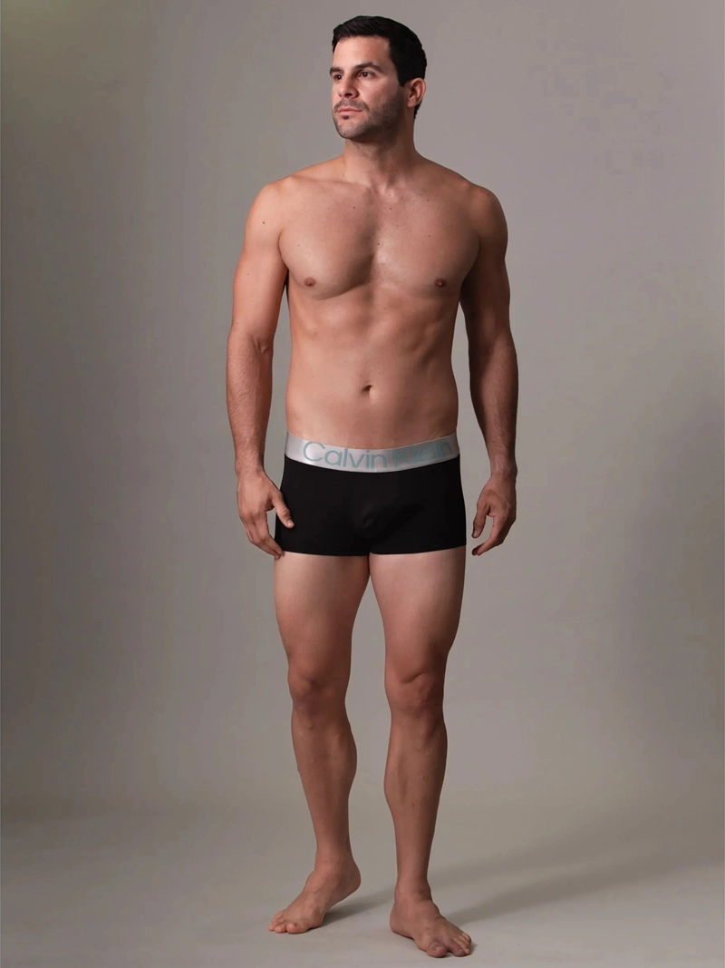PACK 3 BÓXER HOMBRE CALVIN KLEIN NEGRO LOW RISE TRUNK STEEL MICRO - 3