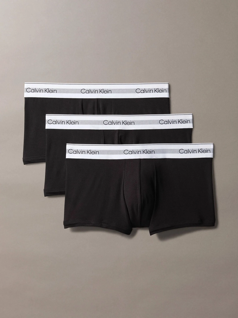 PACK 3 BÓXER HOMBRE CALVIN KLEIN NEGRO LOW RISE TRUNK MODERN AIR - 1