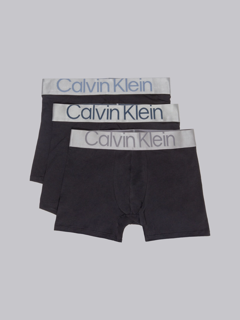 PACK 3 BÓXER ALGODÓN HOMBRE CALVIN KLEIN NEGRO BRIEF STEEL COTTON - 1