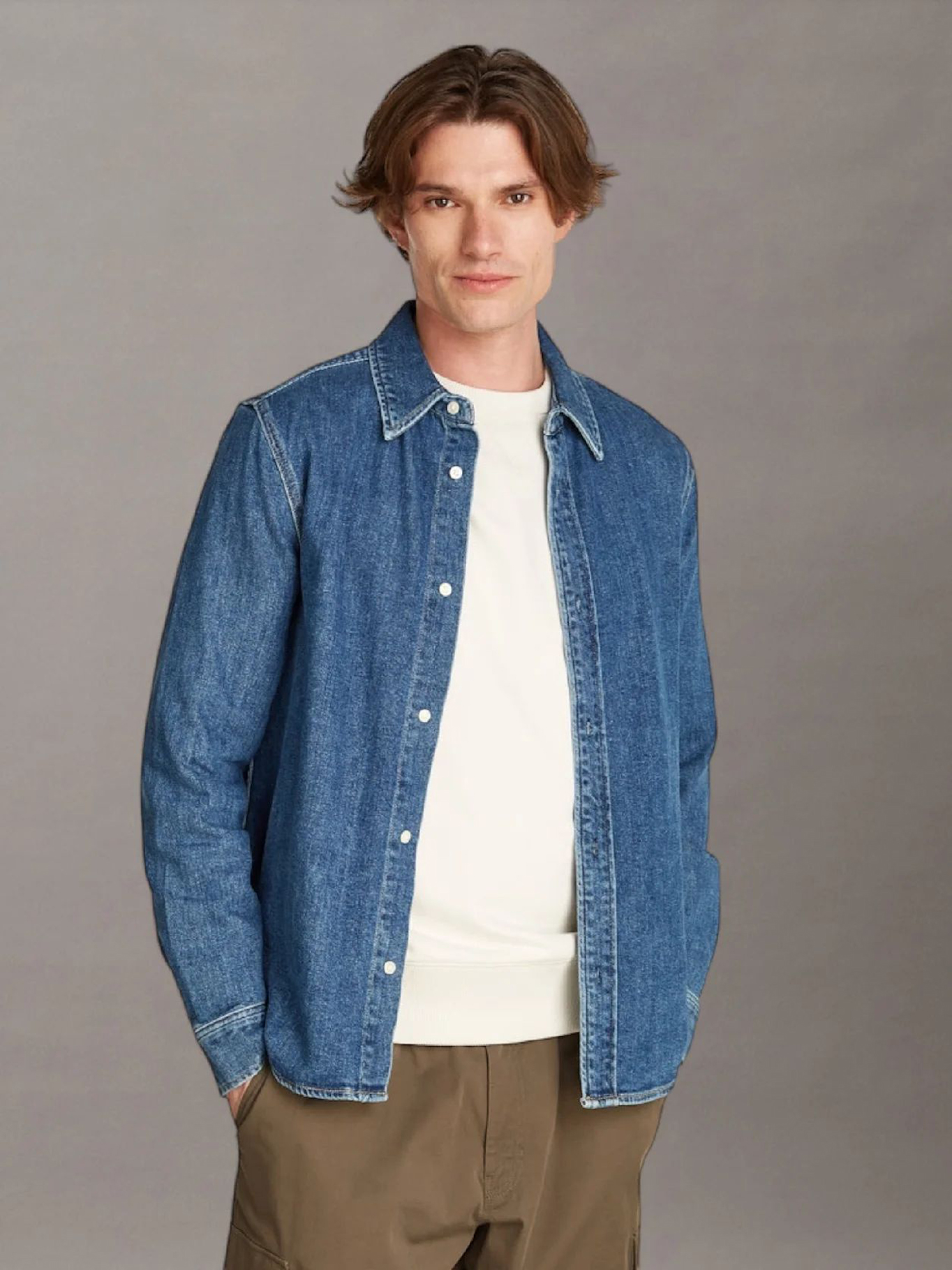 CAMISA SLIM DENIM - 1