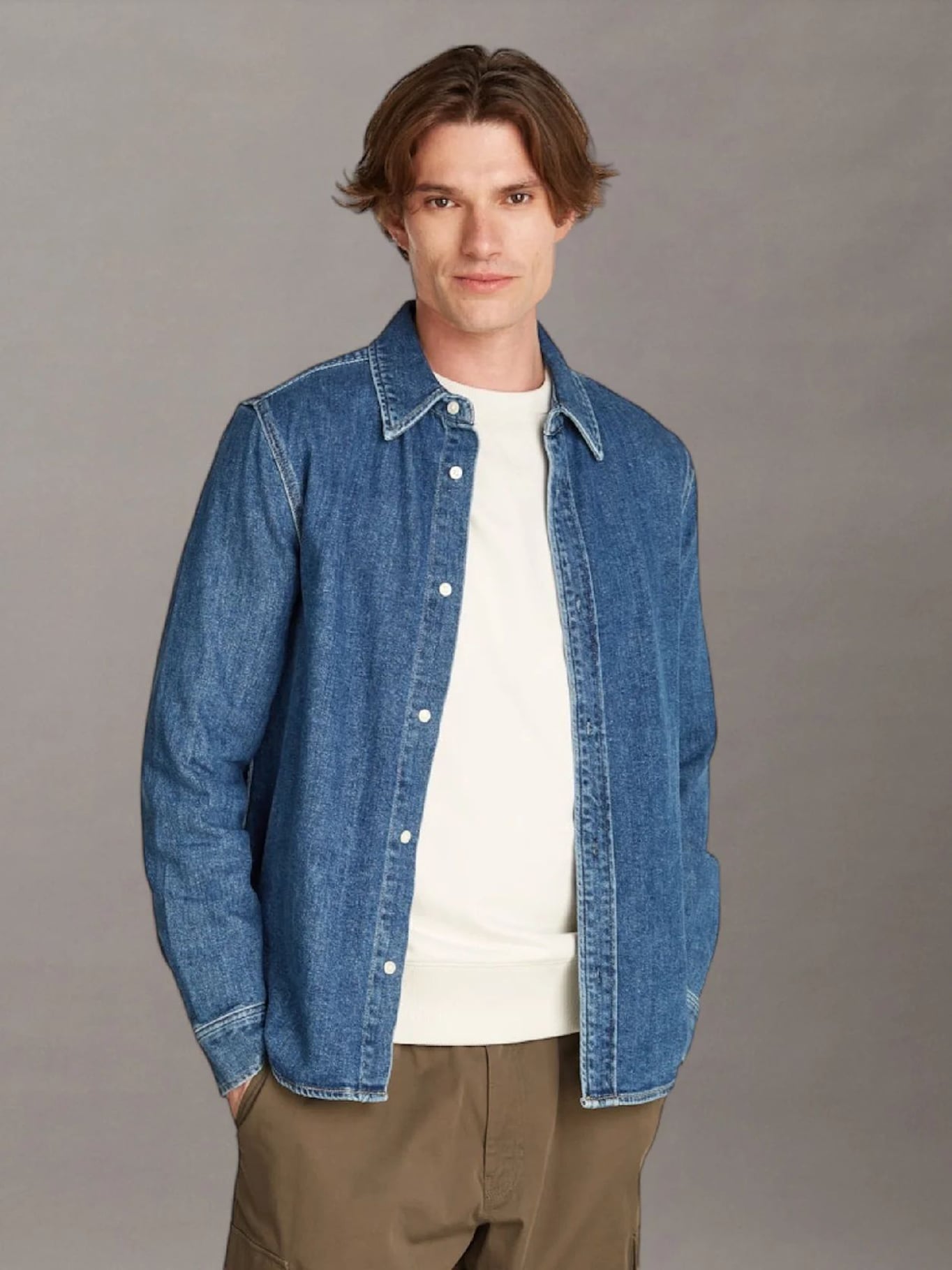 CAMISA SLIM DENIM - 1
