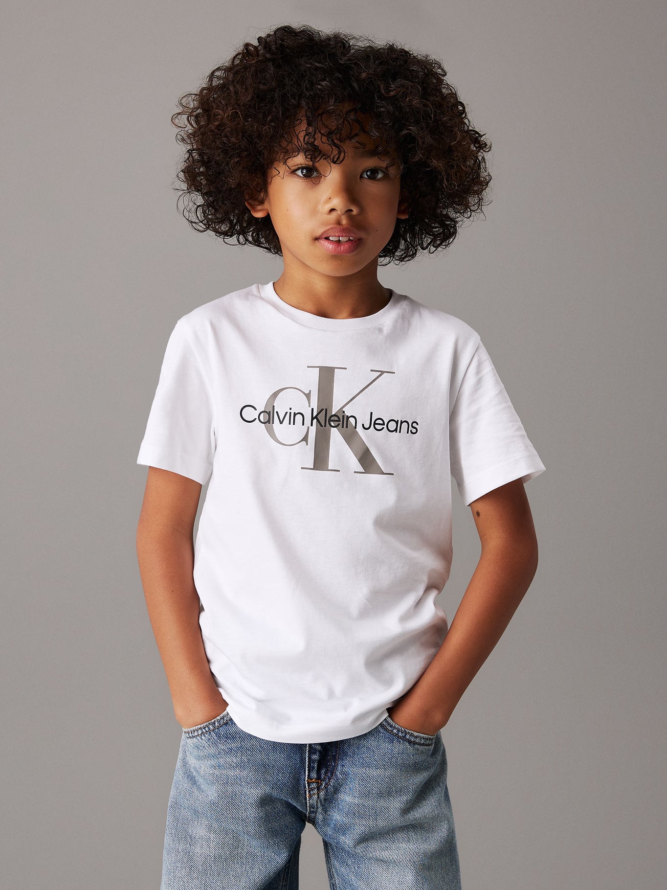 POLERA NIÑO CK MONOGRAM - 1