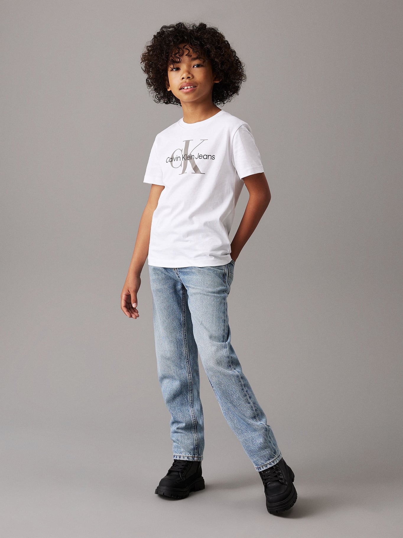 POLERA NIÑO CK MONOGRAM - 3