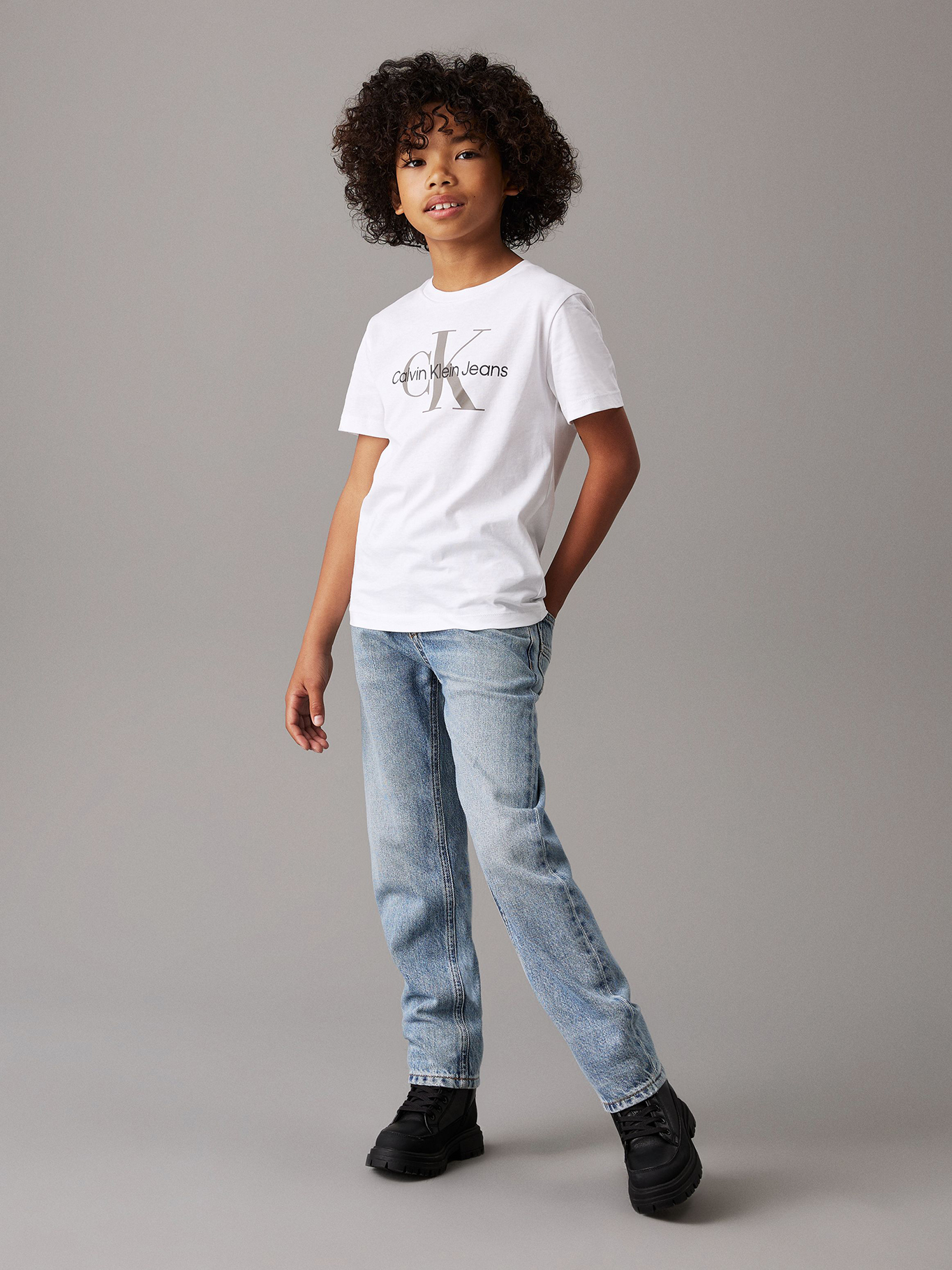POLERA NIÑO CK MONOGRAM - 3