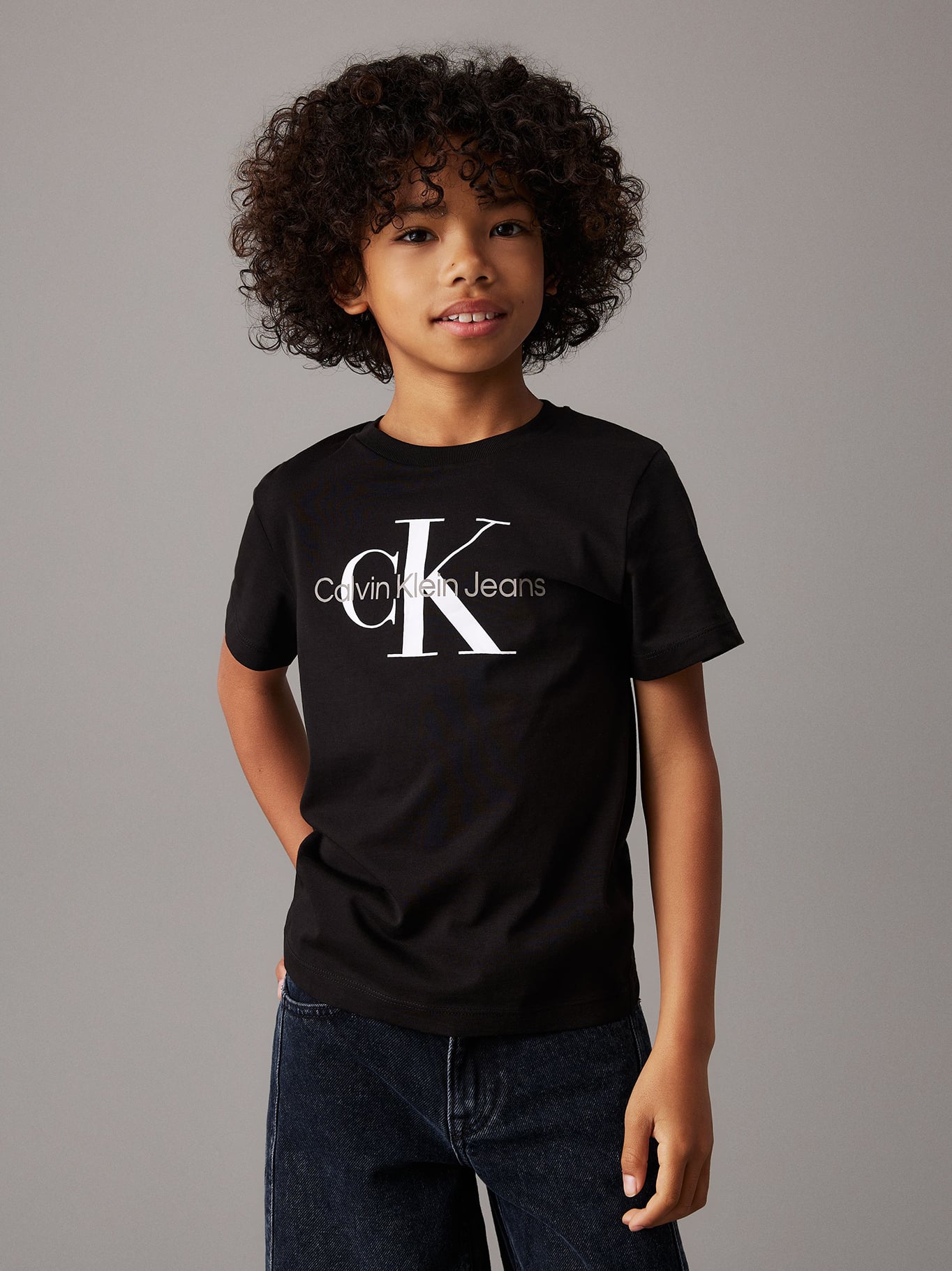 POLERA NIÑO CK MONOGRAM - 1
