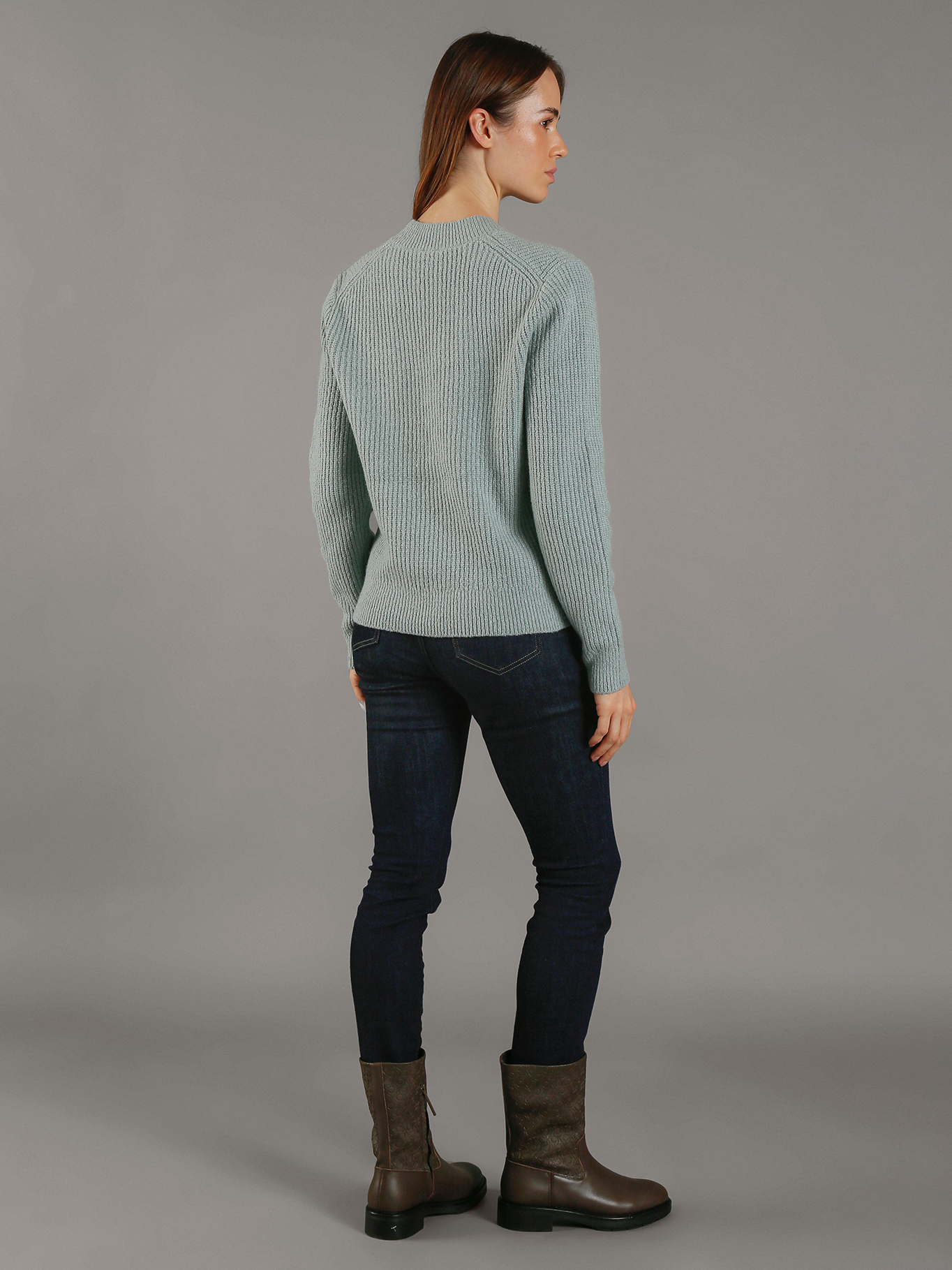 SWEATER BOUCLE V NECK RELAXED - 3