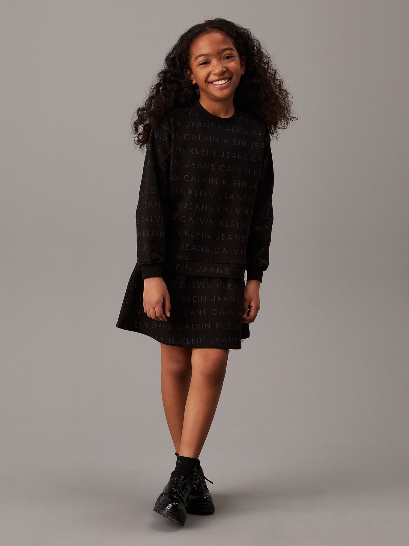VESTIDO NIÑA LOGO FLEECE - 1
