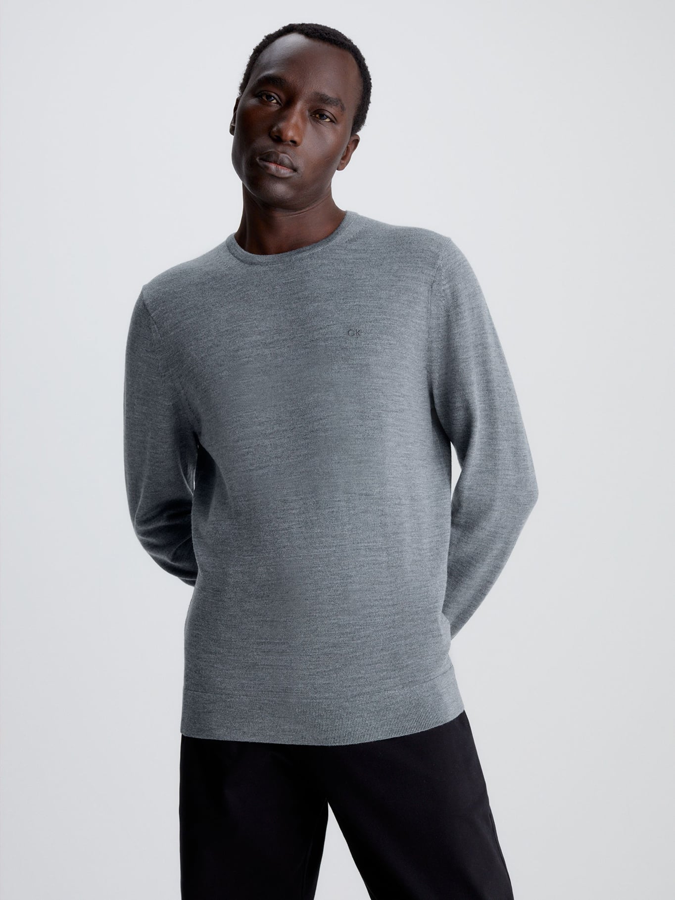 SWEATER SUPERIOR WOOL CREW NECK SWEA - 1