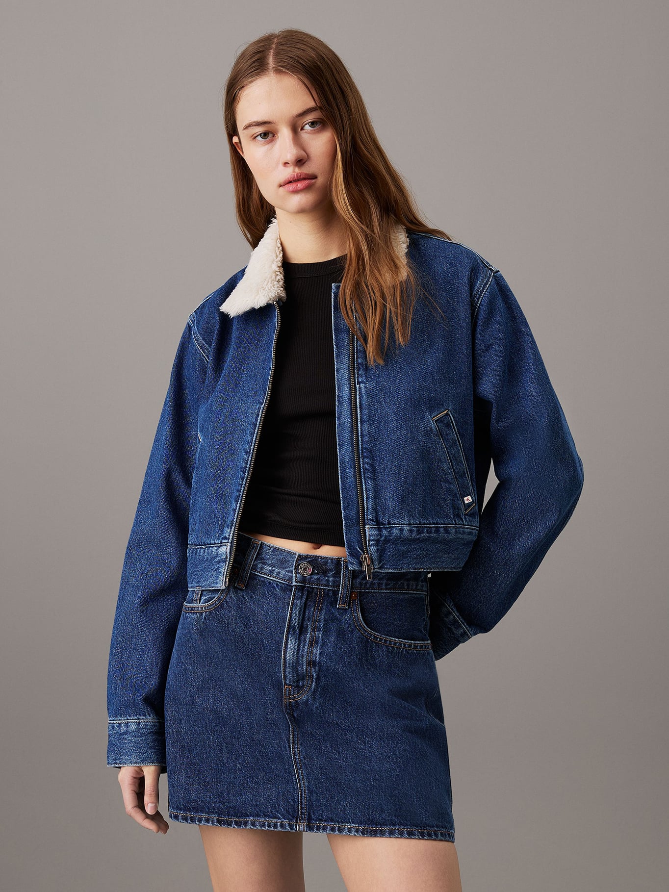 CHAQUETA SHERPA DENIM - 1