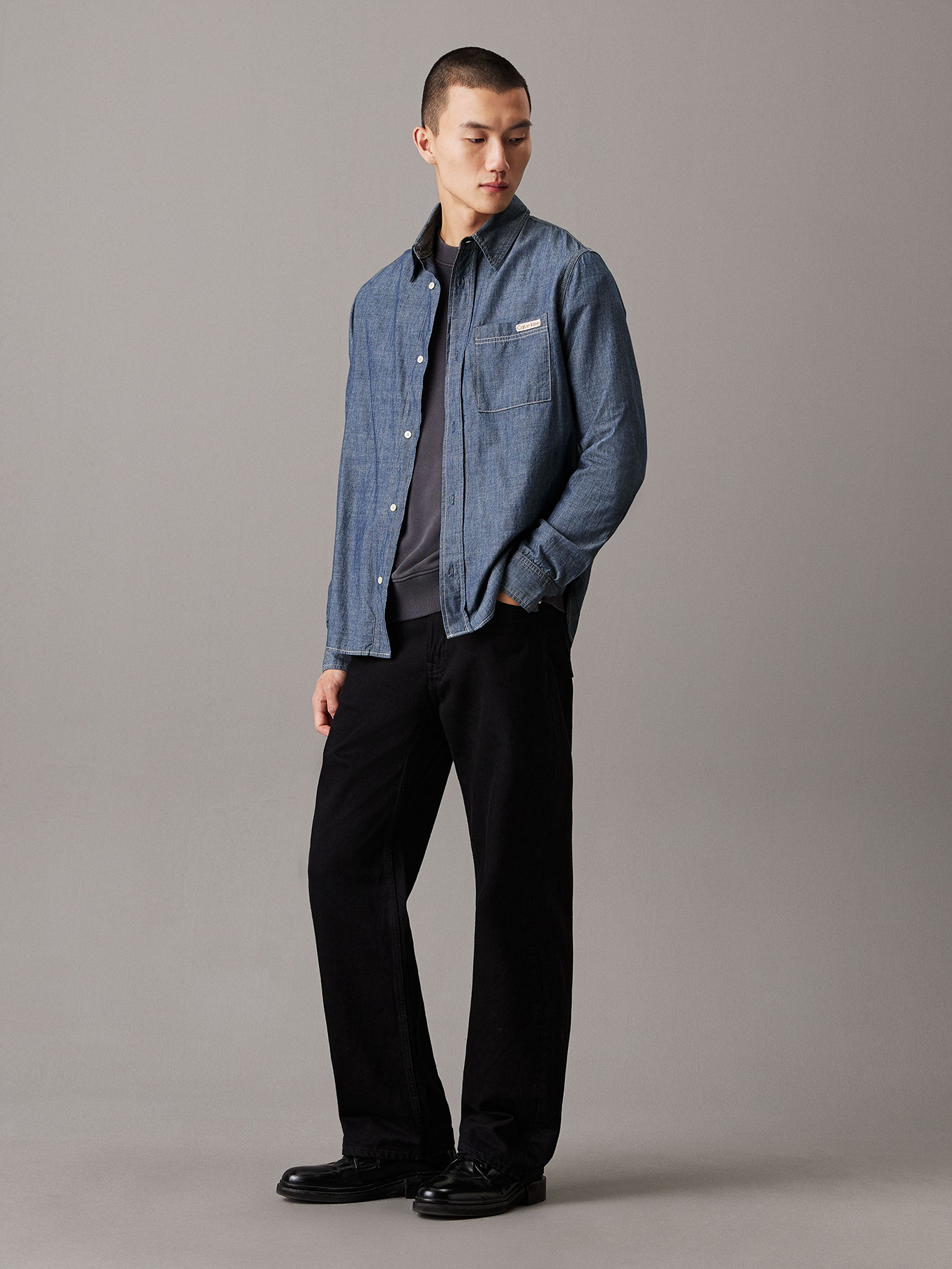 CAMISA ONE POCKET CHAMBRAY - 2