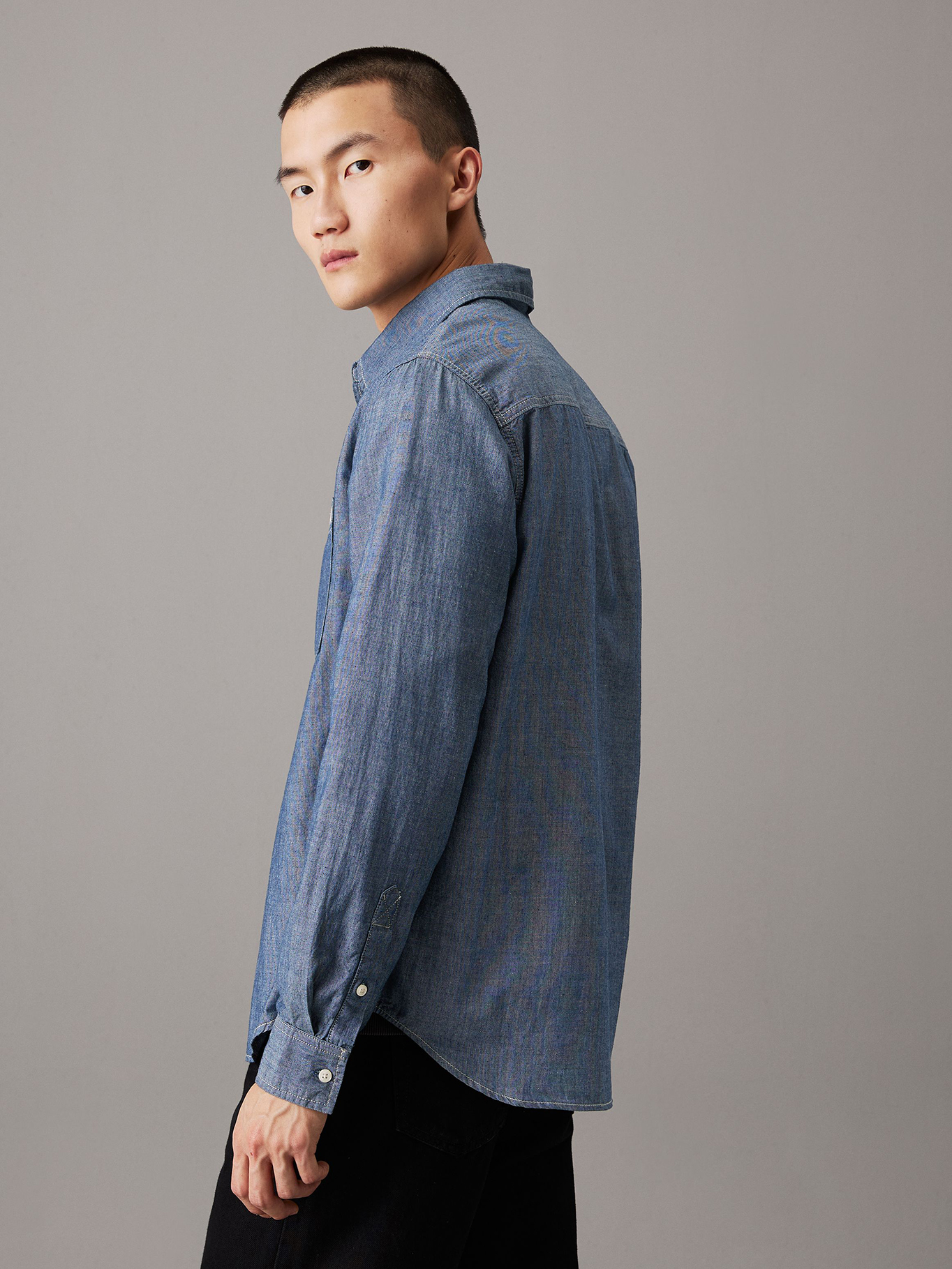 CAMISA ONE POCKET CHAMBRAY - 3