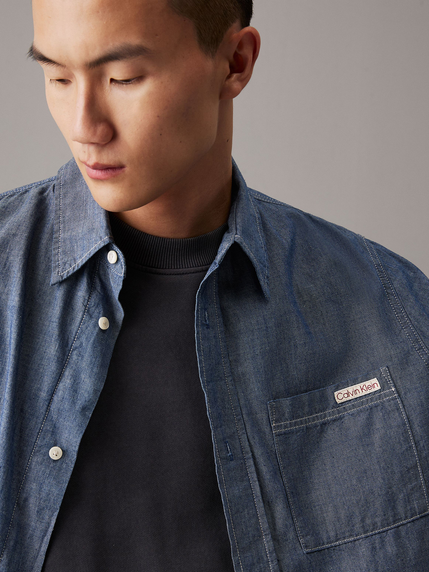CAMISA ONE POCKET CHAMBRAY - 4