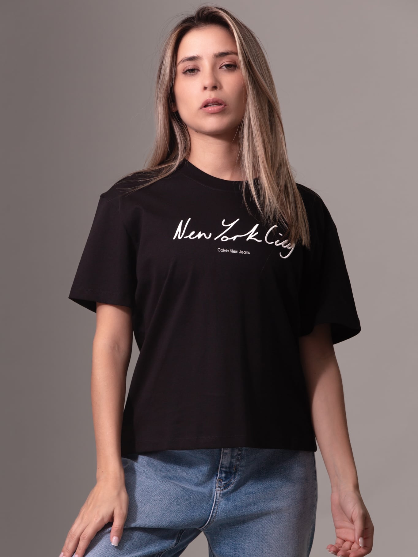 POLERA EMBROIDERED NYC RELAXED - 1
