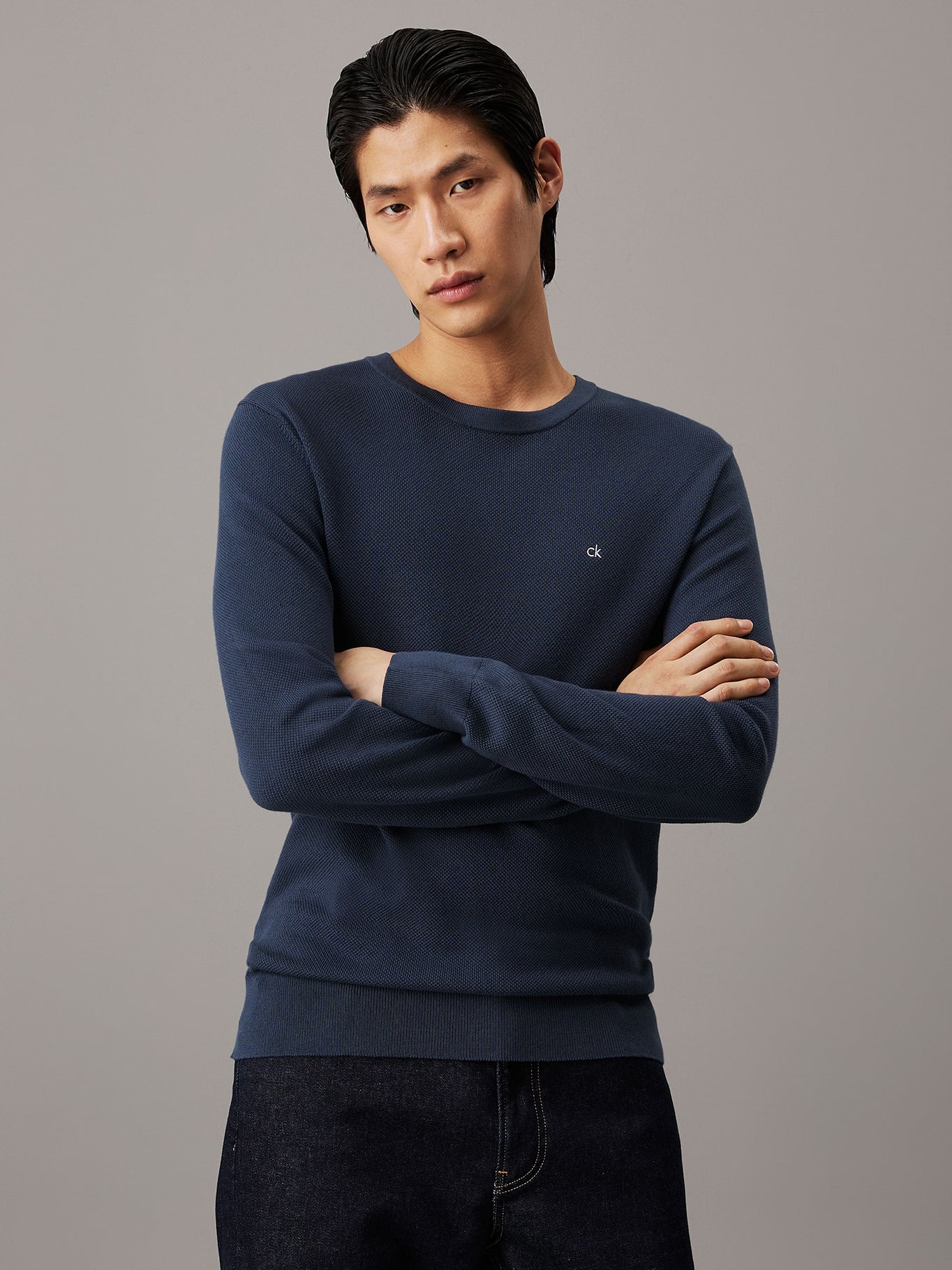 SWEATER MICRO PIQUE STRUCTURE SWEATER - 1