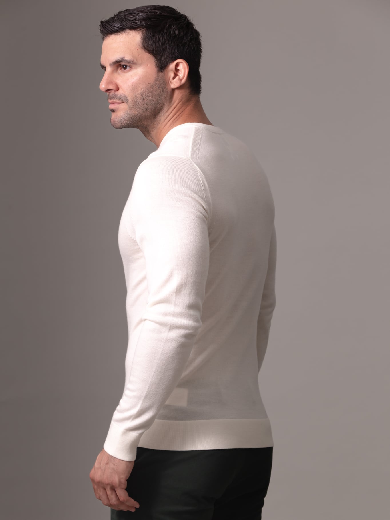 SWEATER SUPERIOR WOOL CREW NECK SWEA - 4