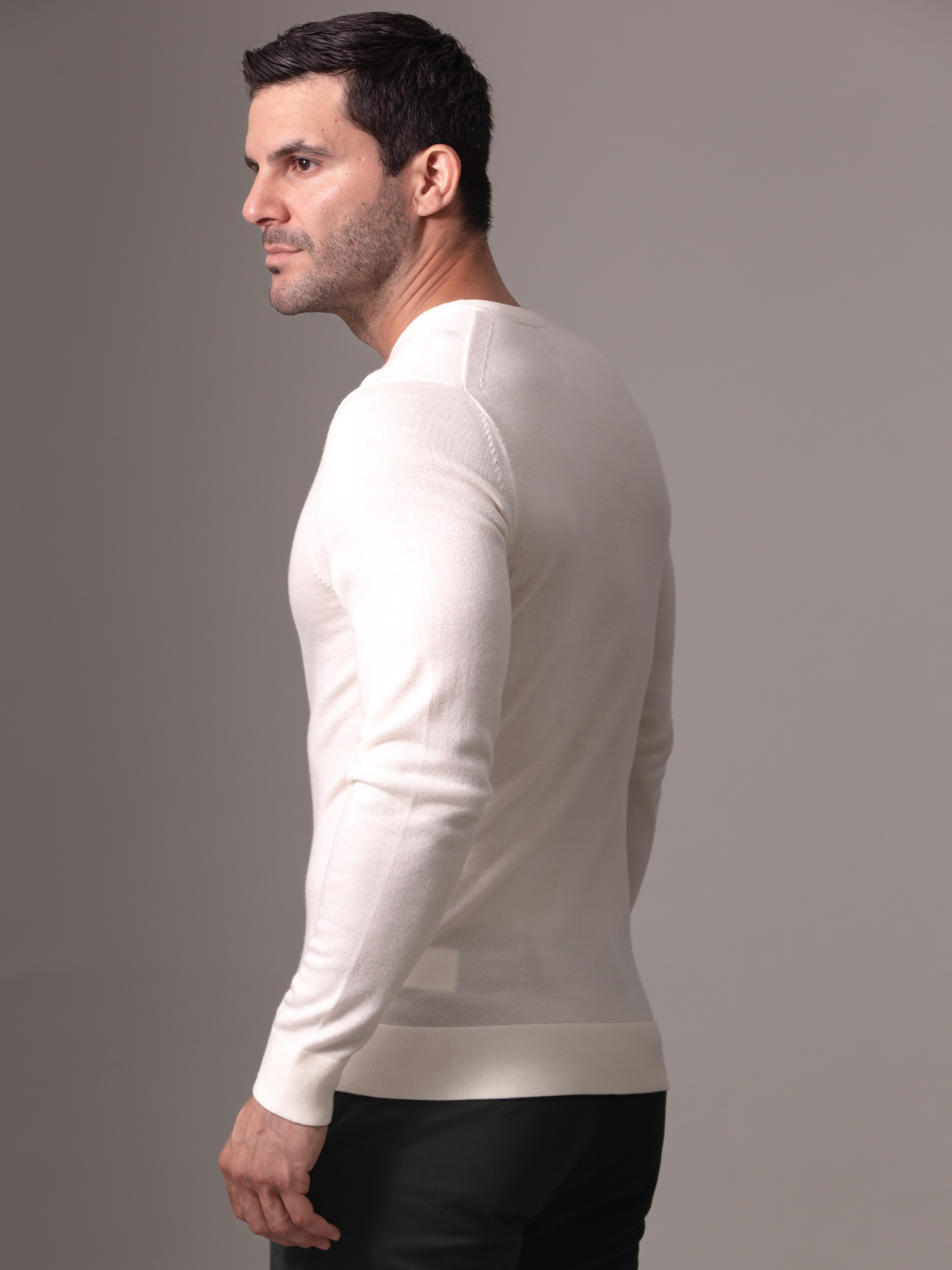SWEATER SUPERIOR WOOL CREW NECK SWEA - 4