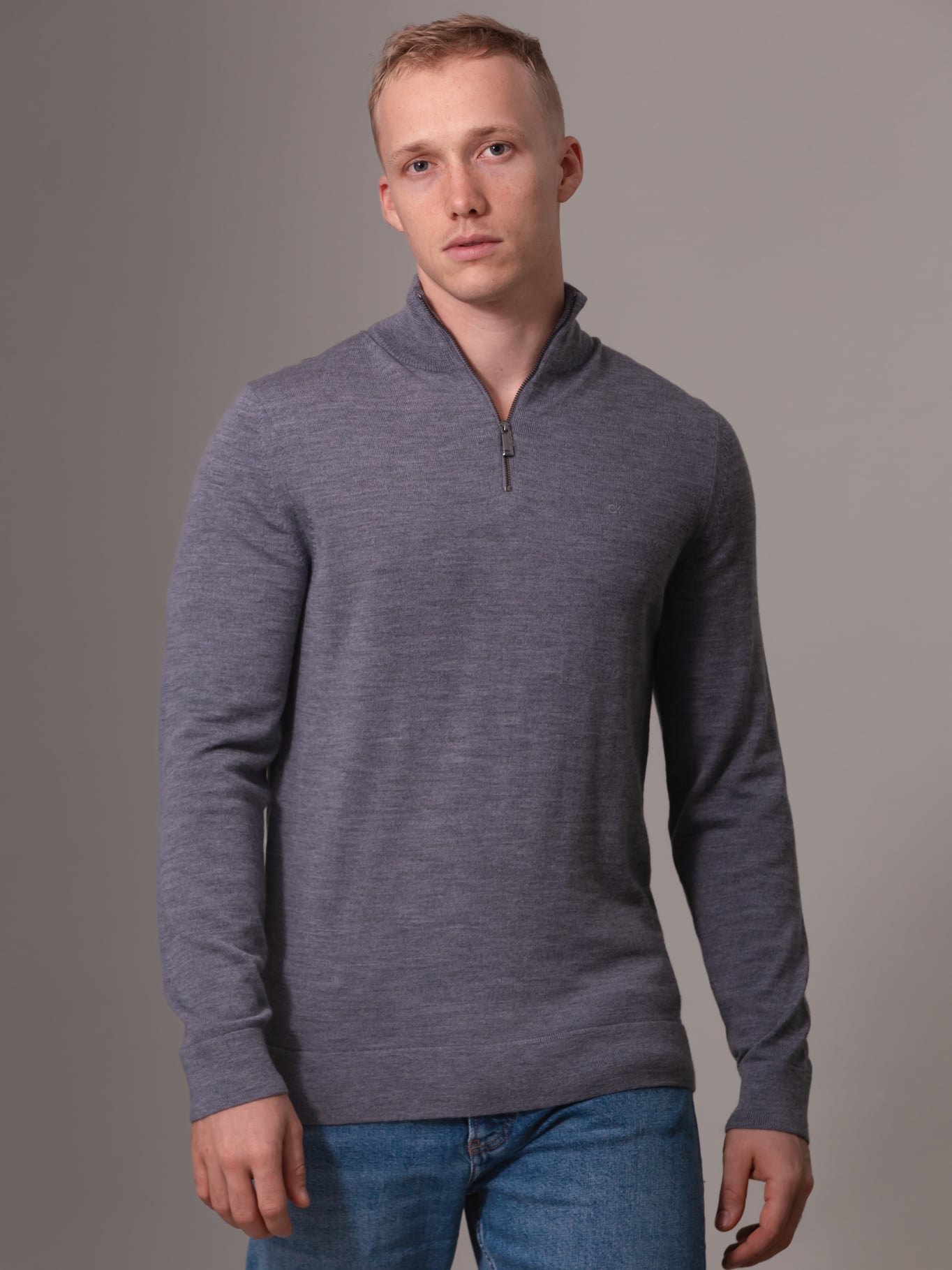 SWEATER MERINO RWS QUARTER ZIP - 1