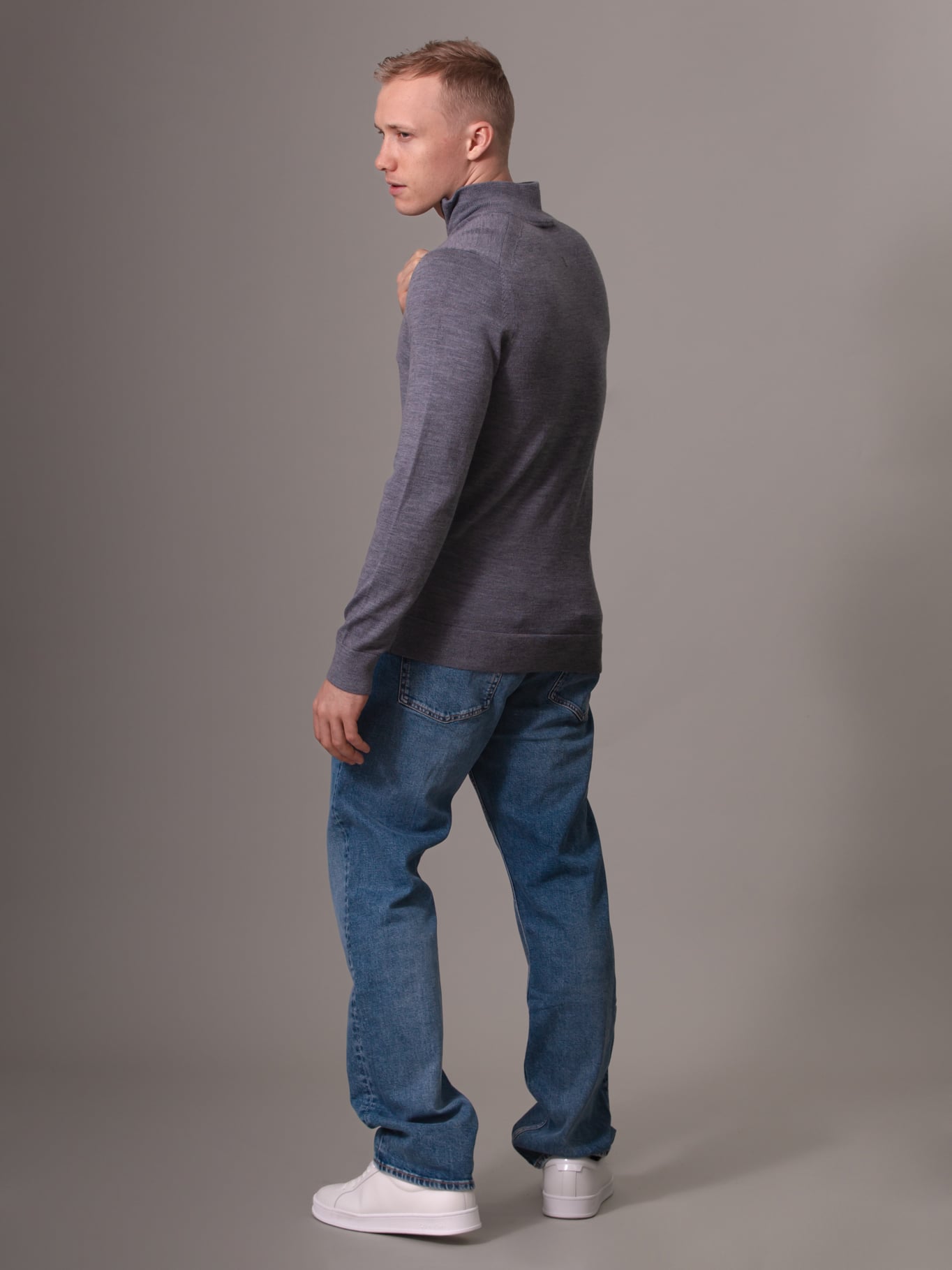 SWEATER MERINO RWS QUARTER ZIP - 3