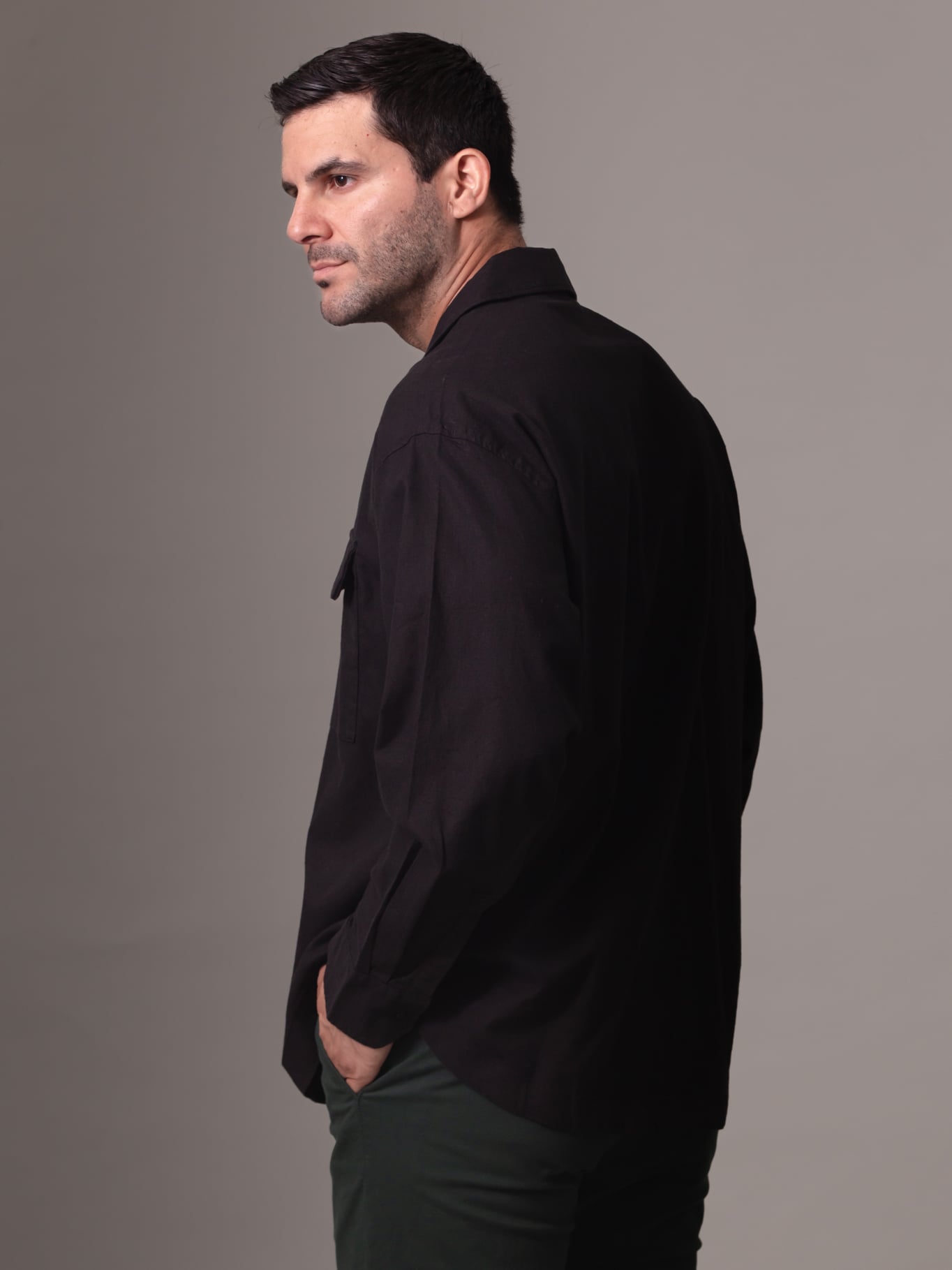 CAMISA DE LINO MANGAS LARGAS - 4