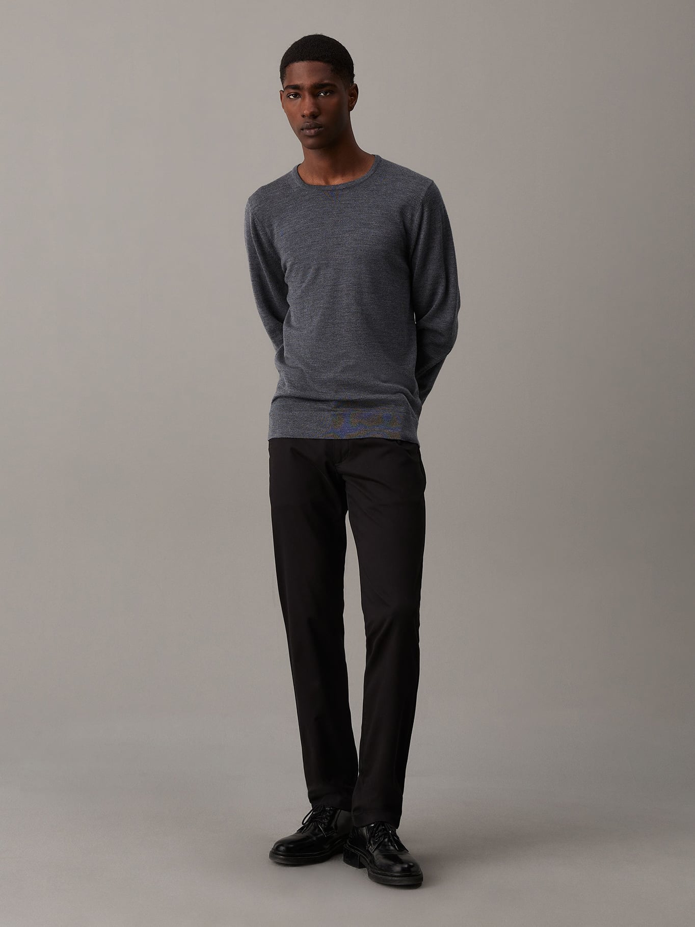 SWEATER SUPERIOR WOOL CREW NECK SWEA - 2