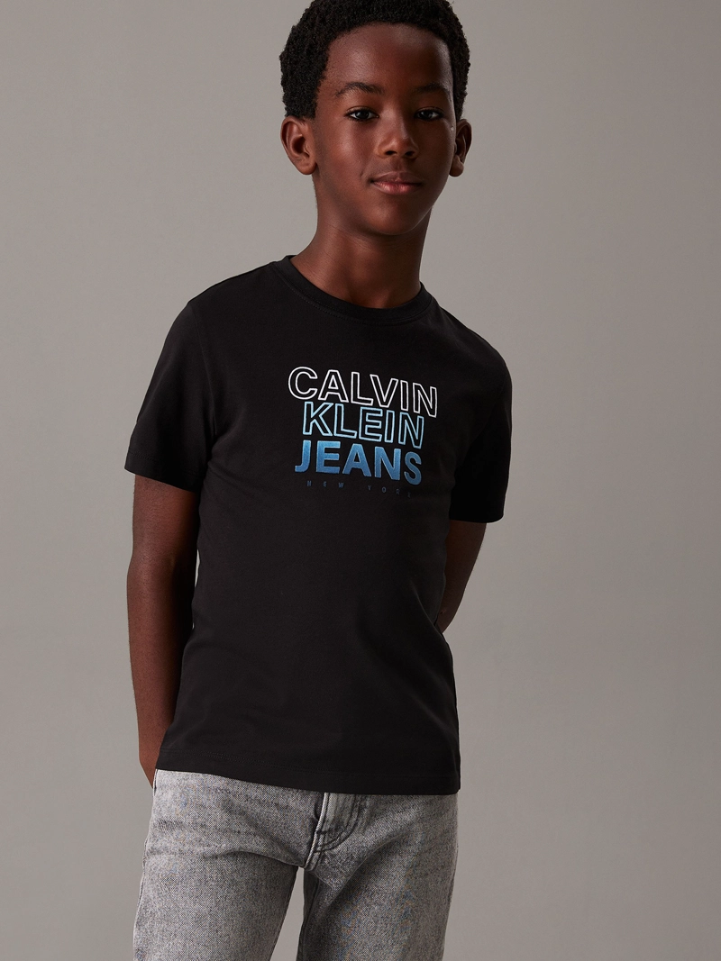 POLERA NIÑO GRADIENT FLOCK LOGO - 1