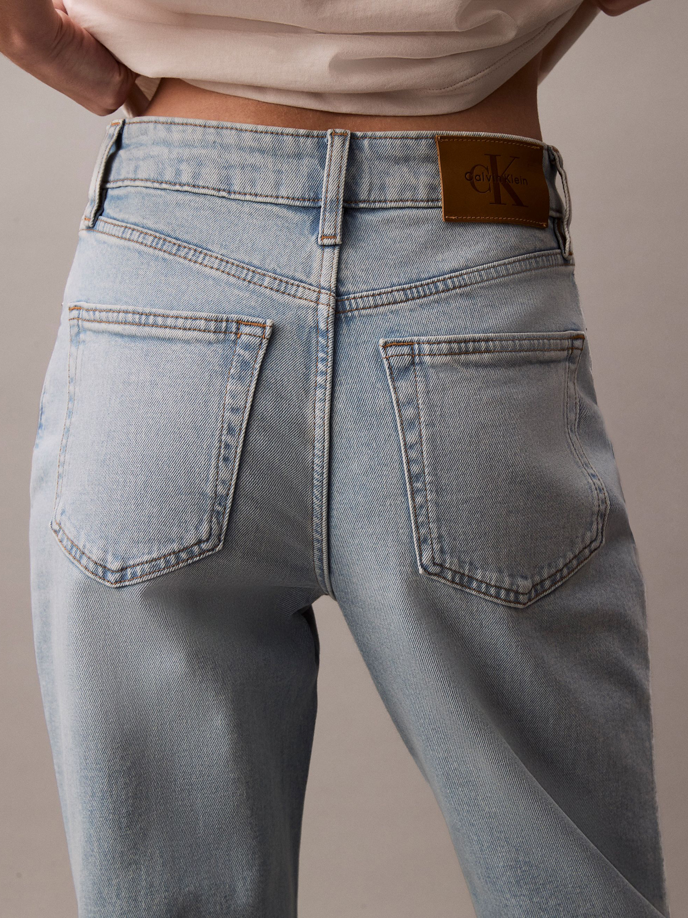 JEANS HIGH RISE STRAIGHT MARBLED BEA - 5