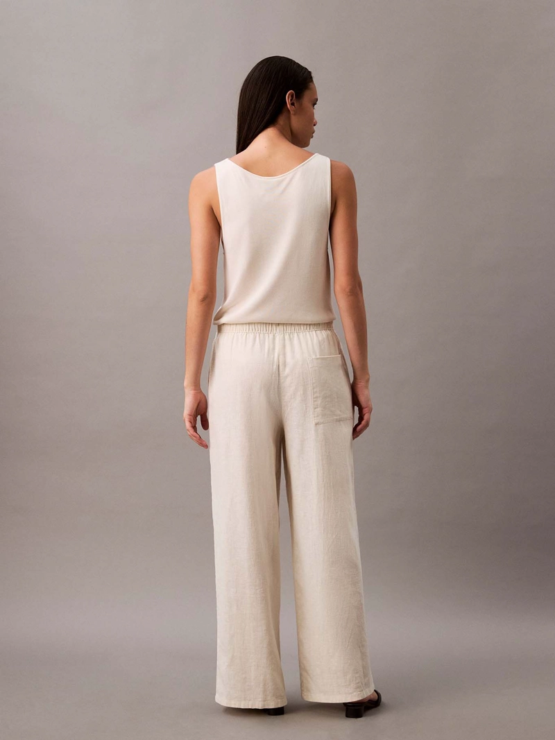 PANTALON DE LINO CON CINTURA ELASTICA - 2