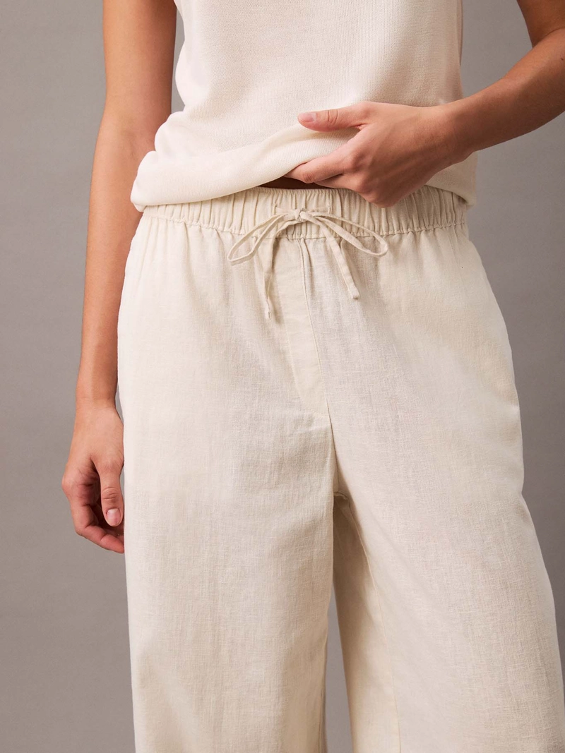 PANTALON DE LINO CON CINTURA ELASTICA - 3