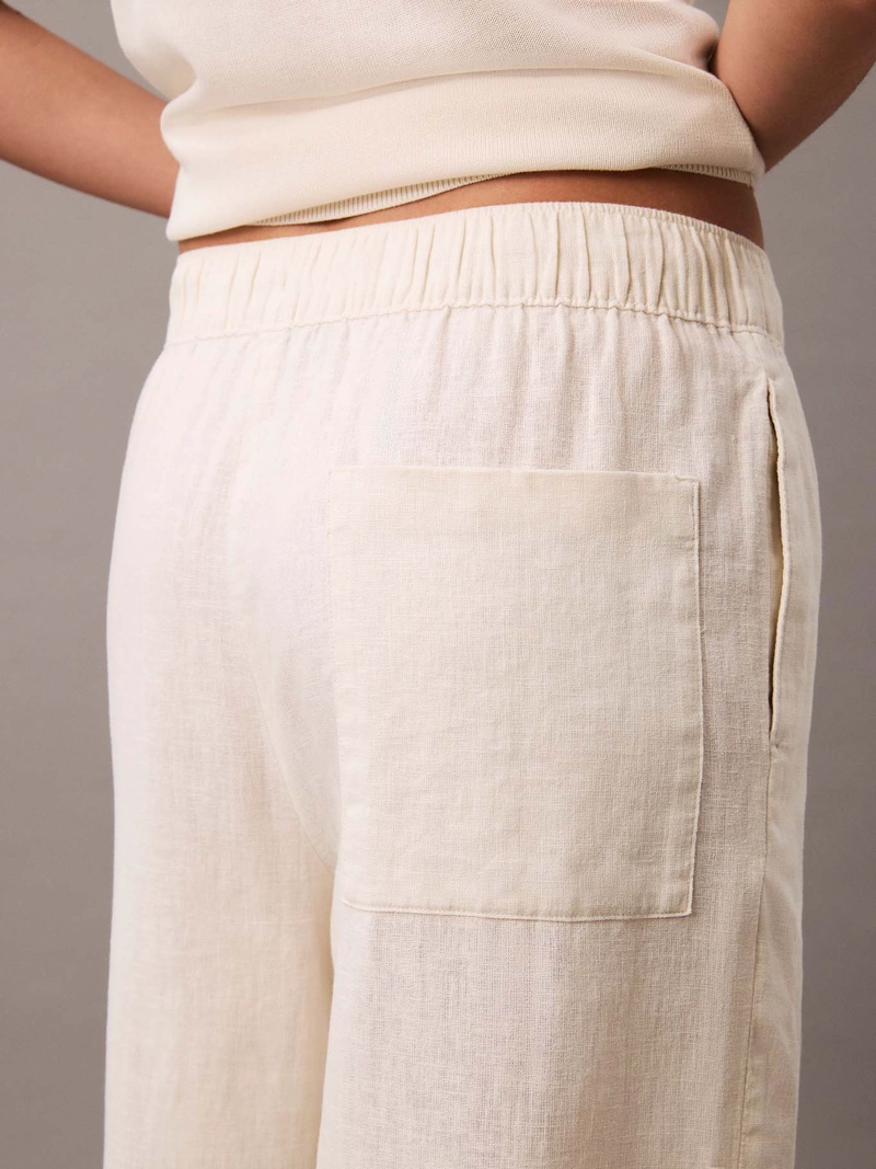 PANTALON DE LINO CON CINTURA ELASTICA - 5