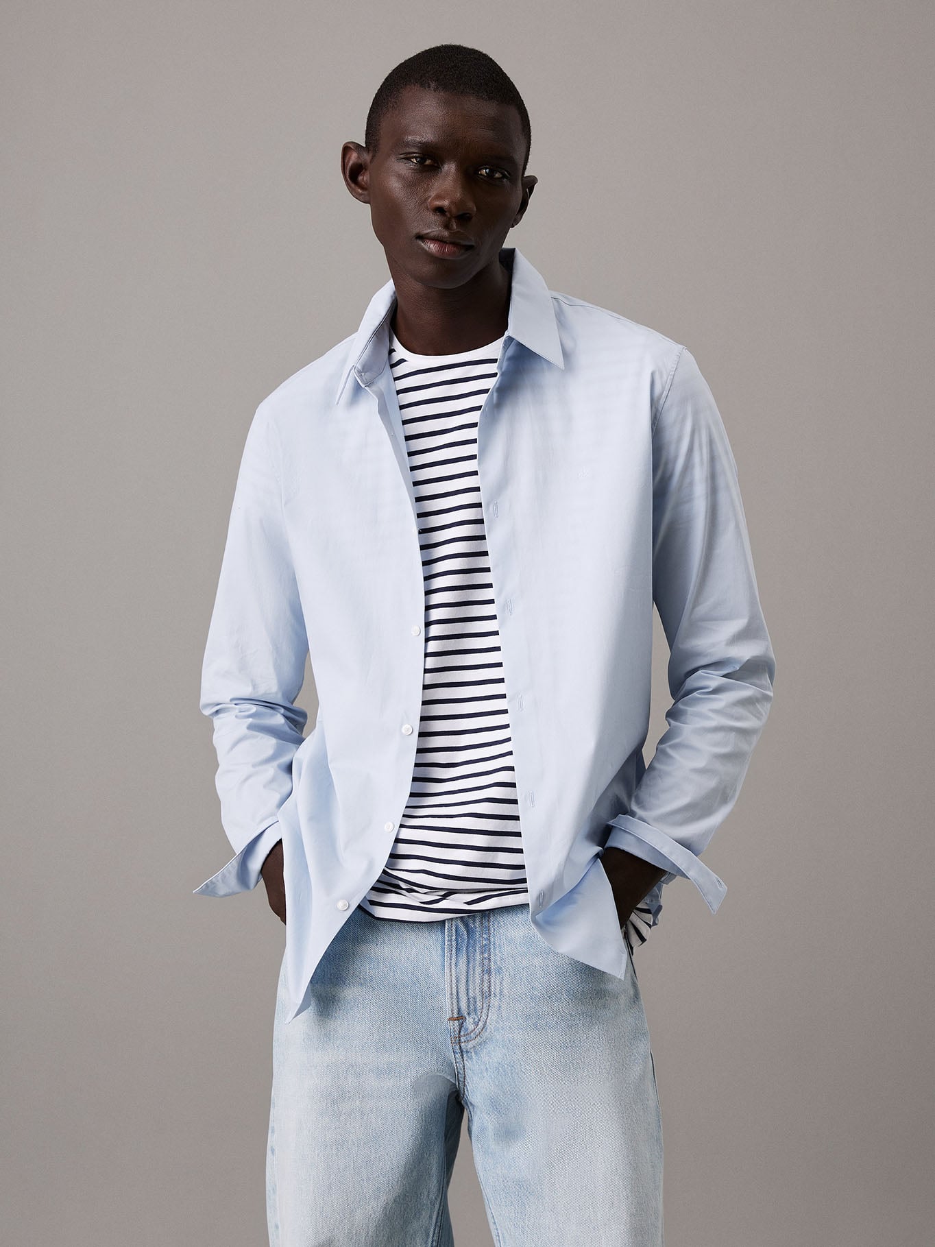 CAMISA SLIM FIT ELASTICA - 1