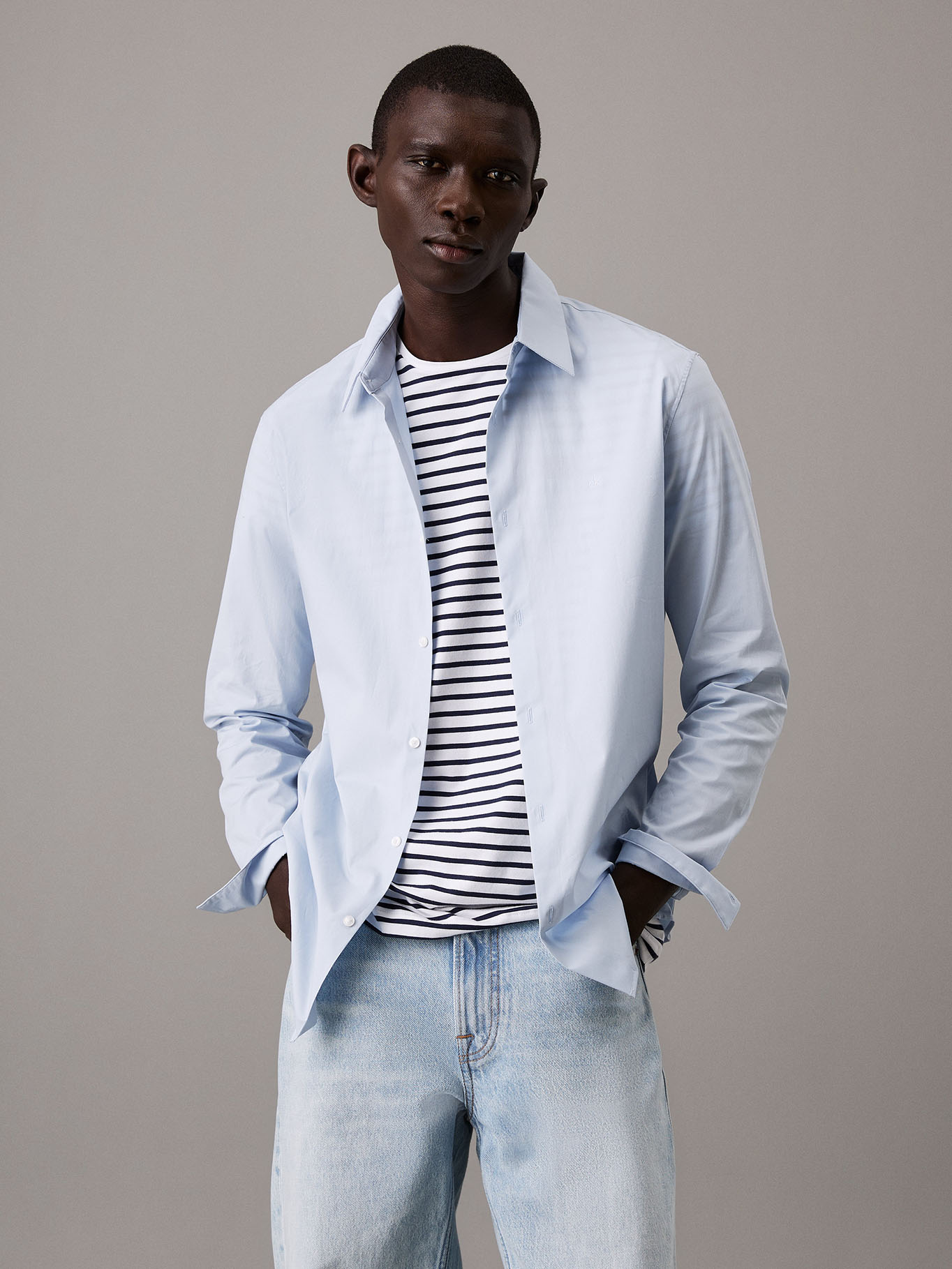 CAMISA SLIM FIT ELASTICA - 1