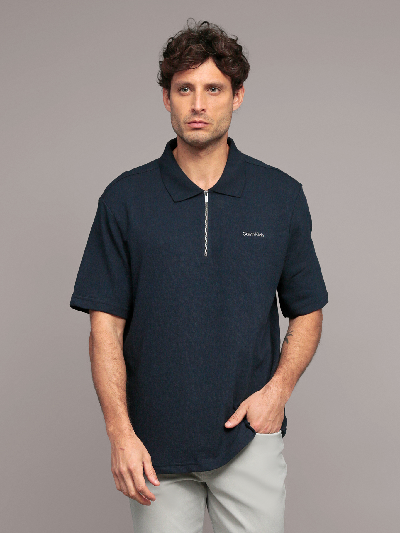 POLO RELAXED CON TEJIDO CREPE - 1