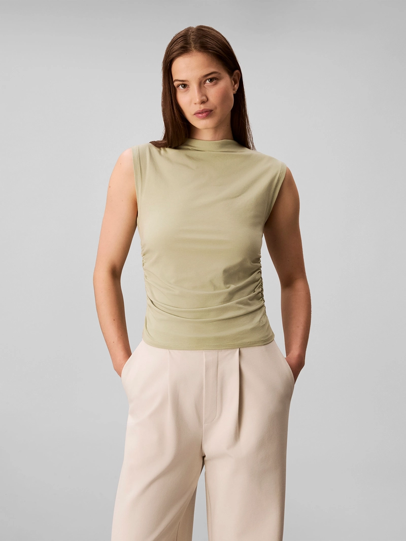 BLUSA SIN MANGAS CON CUELLO ALTO - 1