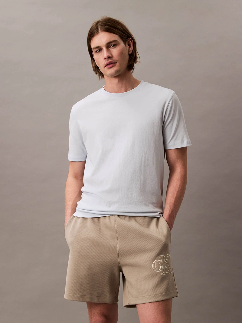 SHORT DE PUNTO DE CANALE  CON MONOGRAMA BORDADO - 2