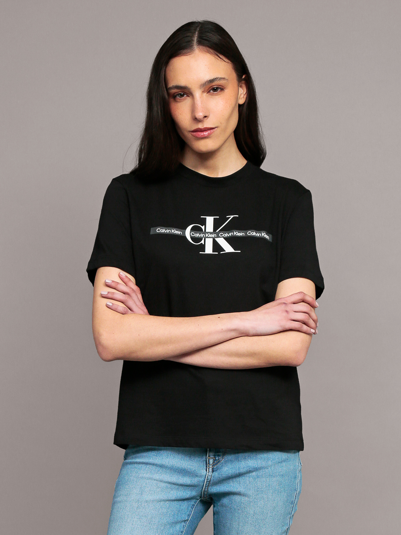 POLERA CLASSIC CON LOGO TAPE - 1