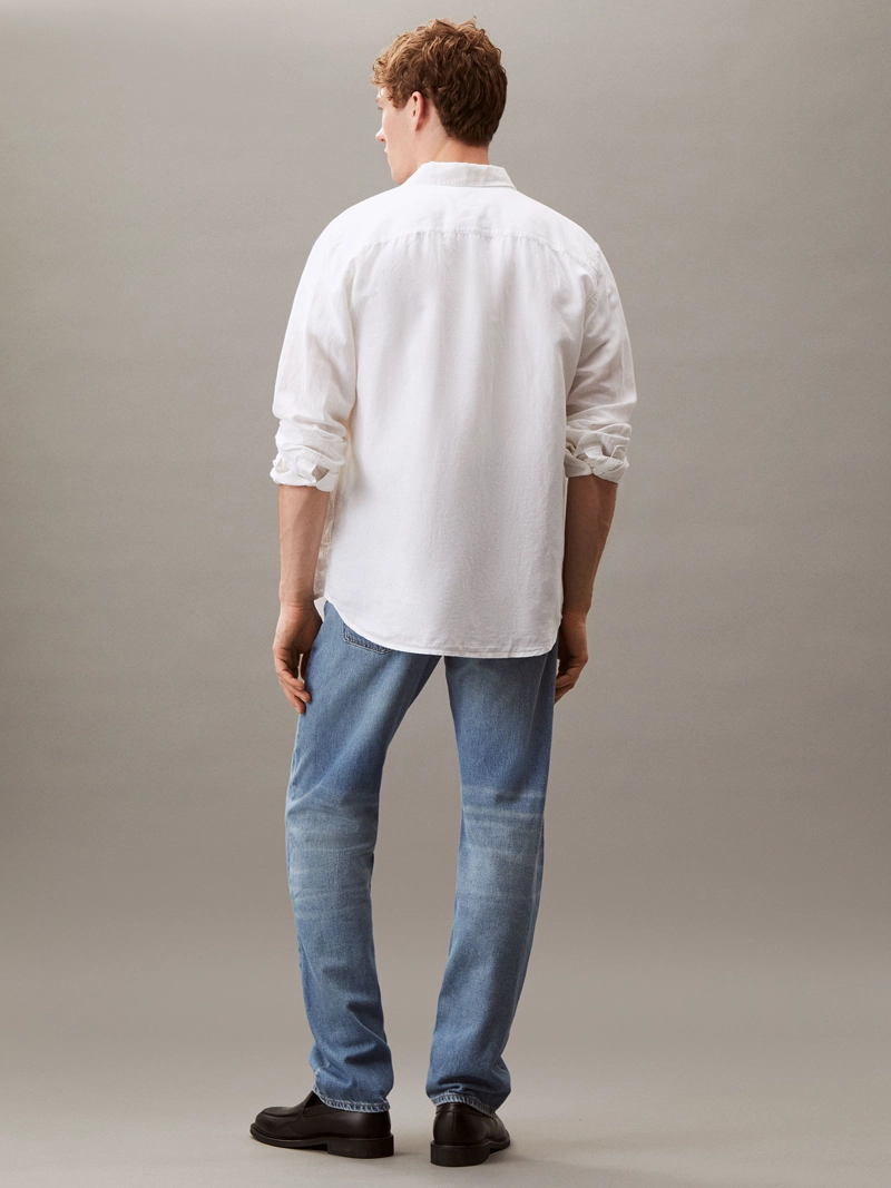 CAMISA REGULAR FIT DE LINO Y ALGODON - 3