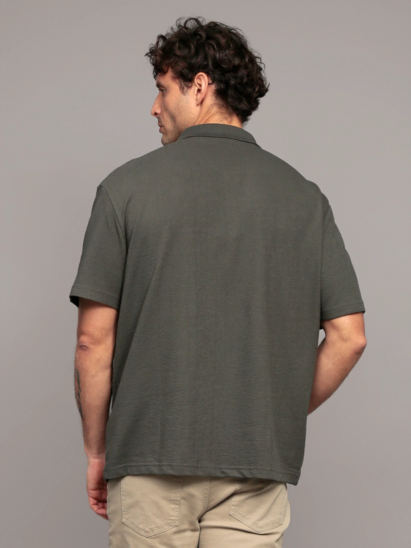 POLO RELAXED CON TEJIDO CREPE - 4