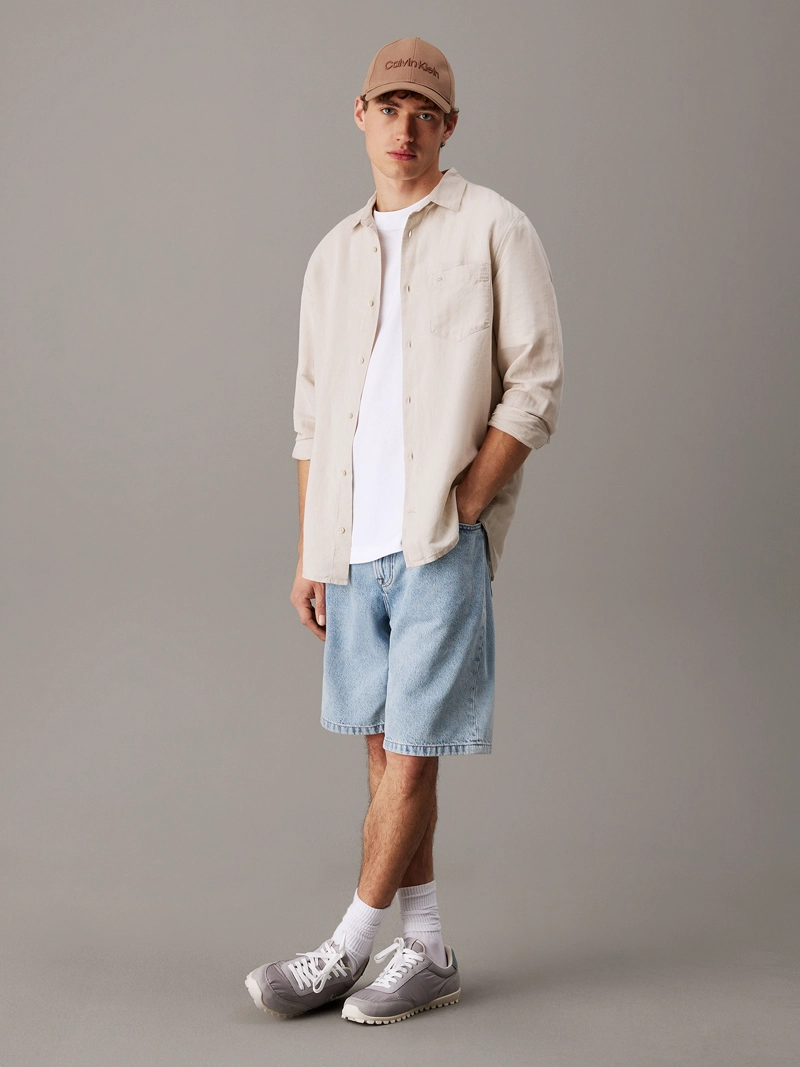 CAMISA REGULAR FIT DE LINO Y ALGODON - 2