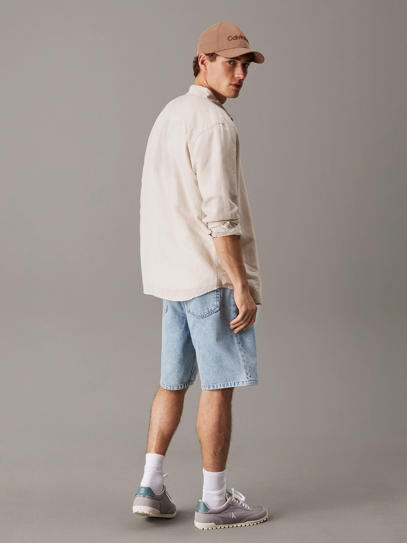 CAMISA REGULAR FIT DE LINO Y ALGODON - 3