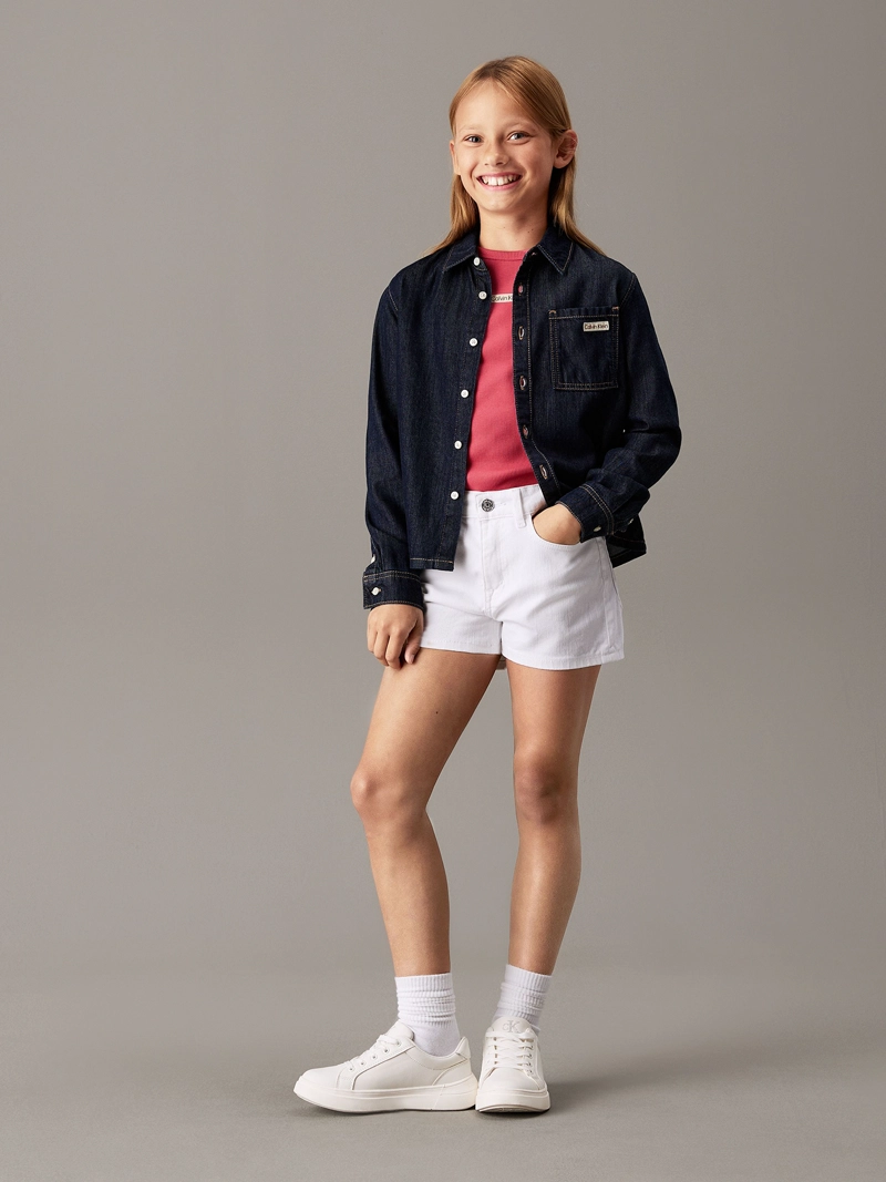 SHORT NIÑA RELAXED DENIM - 1