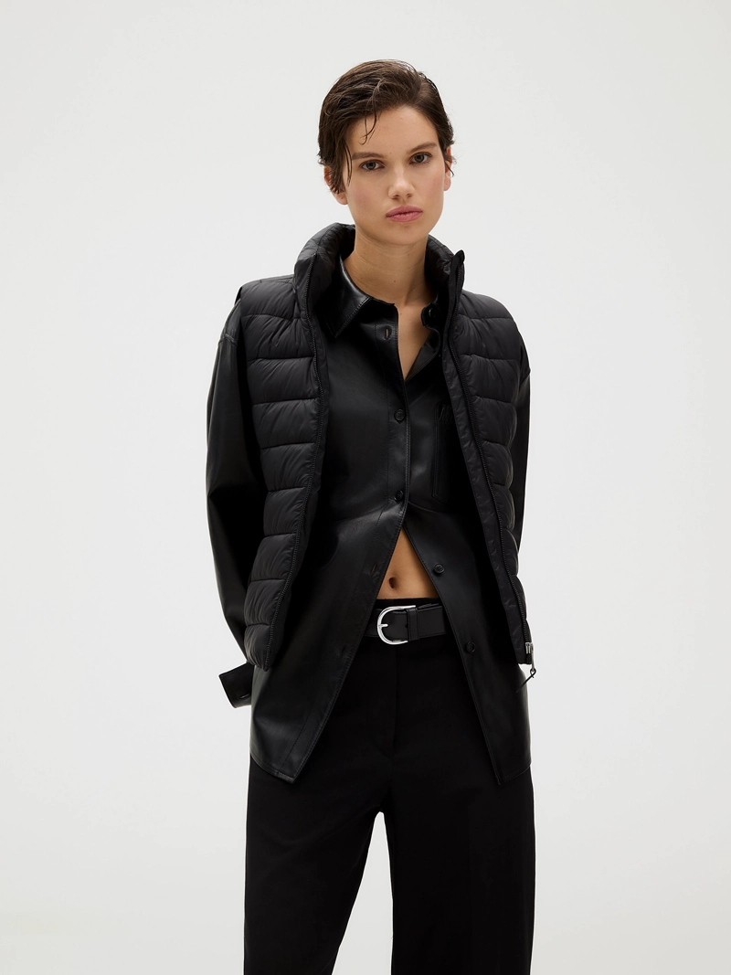 CHAQUETA SIN MANGAS MIXED MEDIA PUFFER - 1