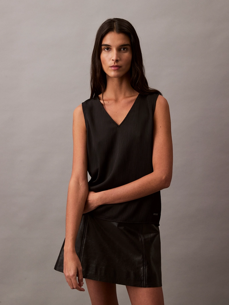 BLUSA PLISSE V-NECK - 1