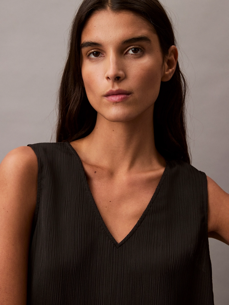 BLUSA PLISSE V-NECK - 4