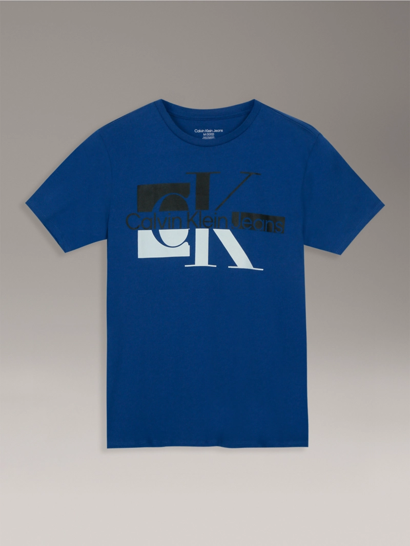 POLERA NIÑO DE MANGA CORTA CON MONOGRAMA - 1