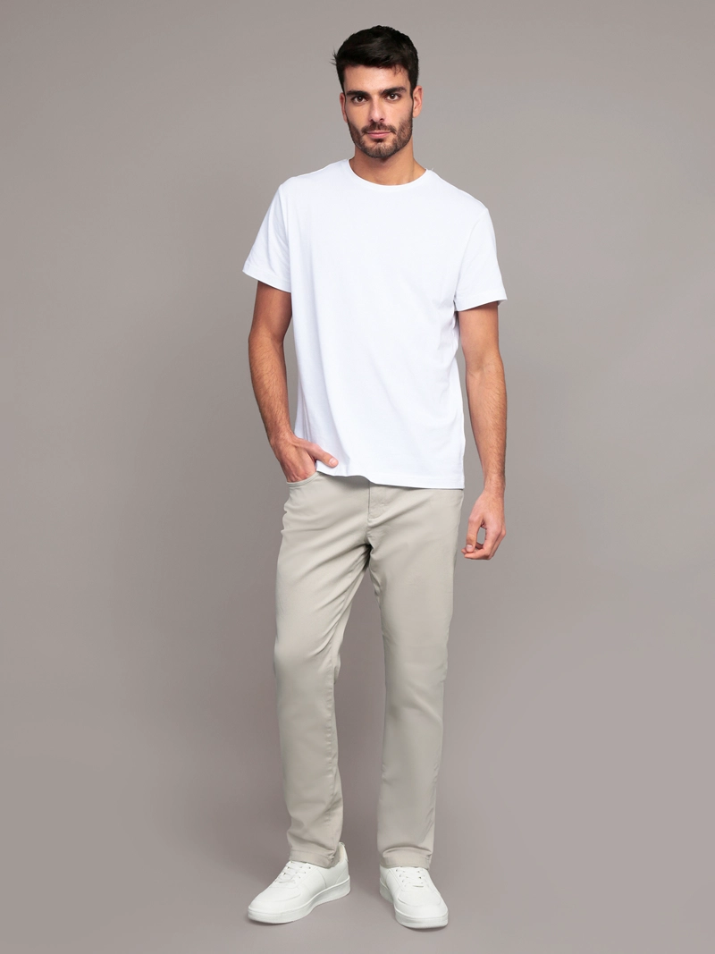 PANTALON SLIM BRUSHED TWILL - 2