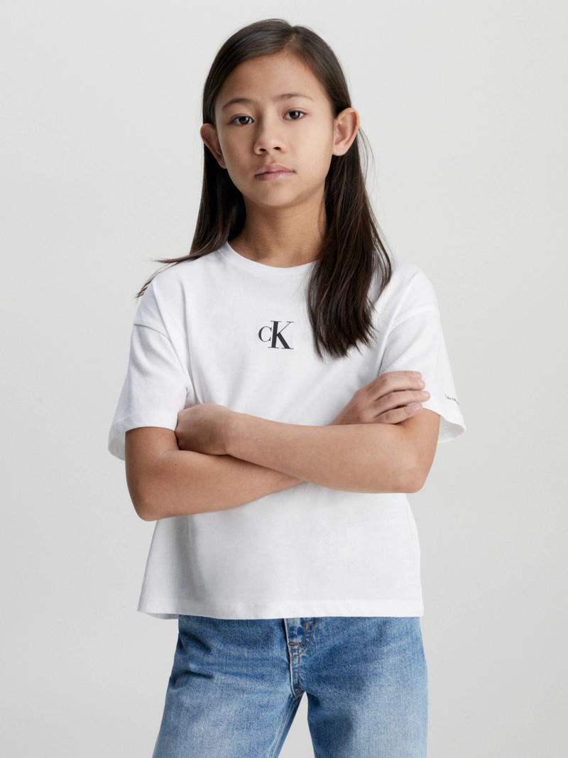 POLERA NIÑA CK LOGO BOXY - 1