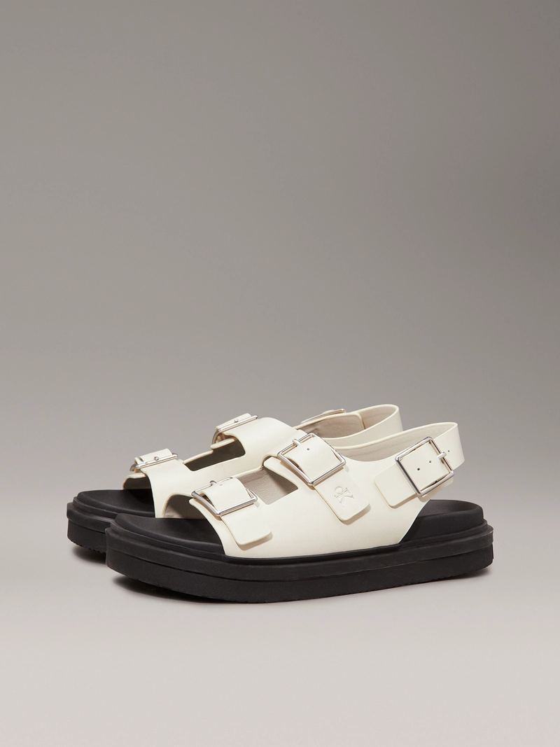 SANDALIAS DE CUERO CON HEBILLA - 1